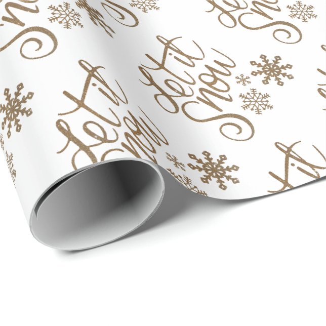 Låt det snöa jul holiday presentpapper (Rullad Hörn)