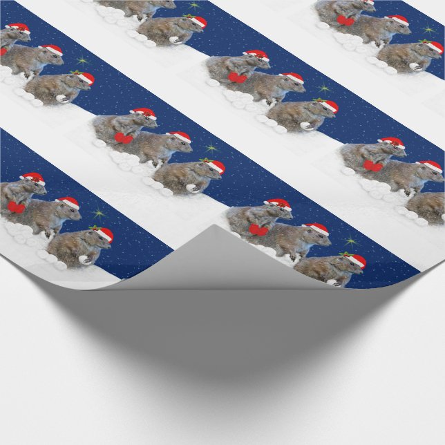 Låt det snöa jul som slår in papper presentpapper (Hörn)