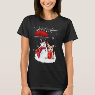 Låt det snöa Julafton Shirt Cute Chihuahua och Snö T