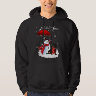 Låt det snöa Julafton Shirt Cute Dachshund och Snö Hoodie