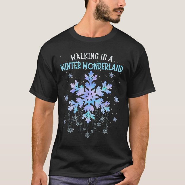 Låt det snöa Julafton Winter Helgdagars Familjemil T Shirt (Framsida)