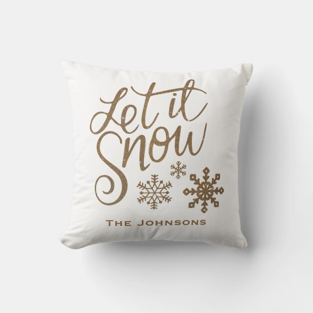 Låt det snöa juldekoration Kastkudde Kudde (Framsida)