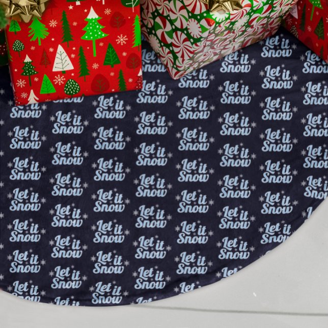 Låt det snöa julgransmatta borstad polyester (Skapare uppladdad)