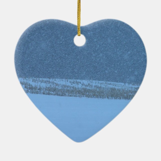 Låt det snöa julgransprydnad keramik (Baksidan)