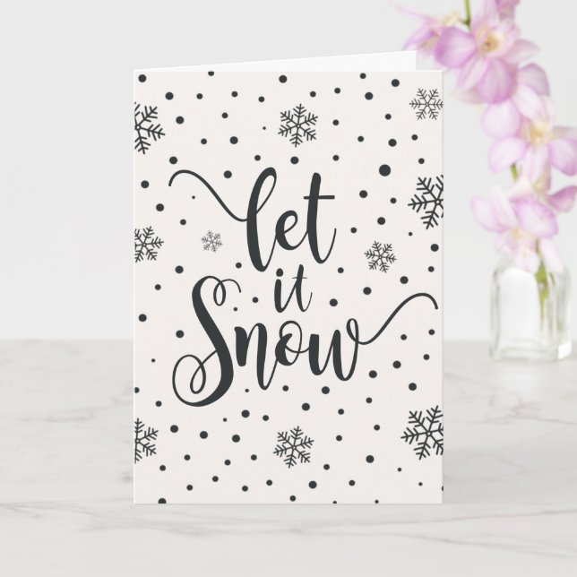 Låt det snöa julkalligrafi | Välkomstkort Kort (Orkide)