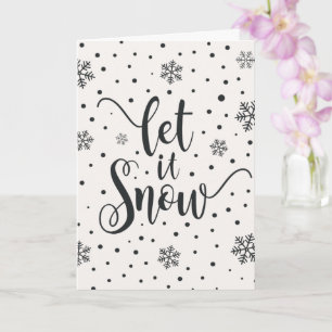 Låt det snöa julkalligrafi Välkomstkort Kort
