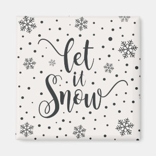 Låt det snöa julklapp Magnet