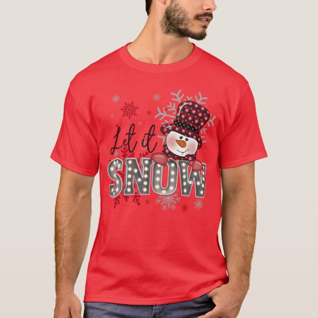Låt det snöa julklapp t shirt (Framsida)