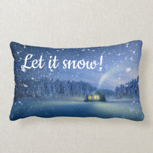 Låt det snöa julklappen i Dekorativ kudde