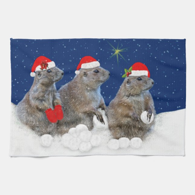 Låt det snöa julkökshandduk kökshandduk (Horisontell)