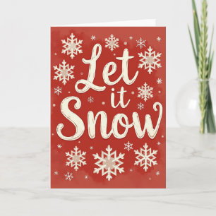 Låt det snöa julkort glitter snöflinga kort