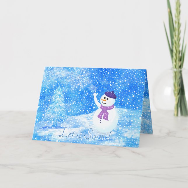 Låt det snöa Julkort Helgkort (Framsida)