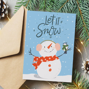 Låt det snöa julkort helgkort