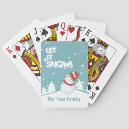 Låt det snöa, julkort i Snögubbe Casinokort