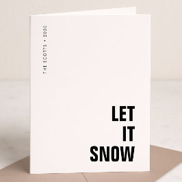 Låt det snöa | Julminimalistisk rengöring enkel Helgkort