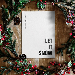 Låt det snöa Julminimalistisk rengöring enkel Julkort