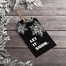 Låt det snöa | Julminimalistisk rengöring enkel Presentetikett