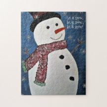 Låt det snöa julsnögubbepussel