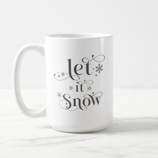 Låt det snöa kaffe Retro Typography Mugg (Vänster)