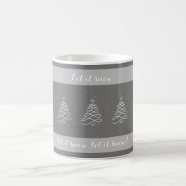 låt det snöa kaffemugg