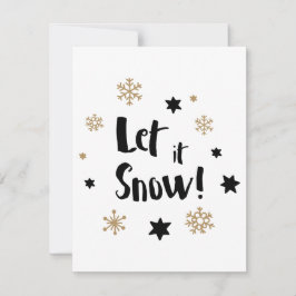 "Låt det snöa!" Kalligrafi jul Julkort