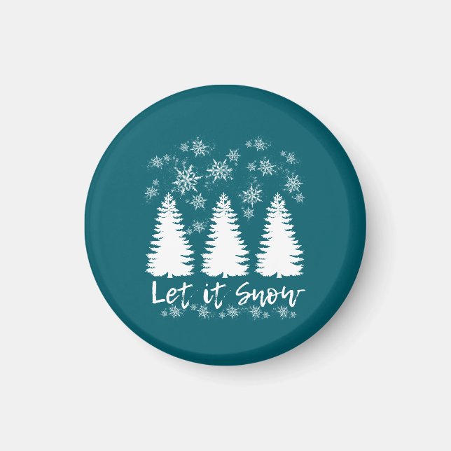 Låt det snöa Kanvastrycket Förstannat Magnet (Framsidan)