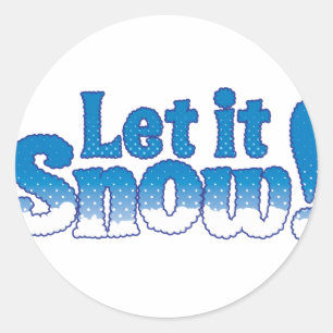 Låt det snöa klistermärkear runt klistermärke