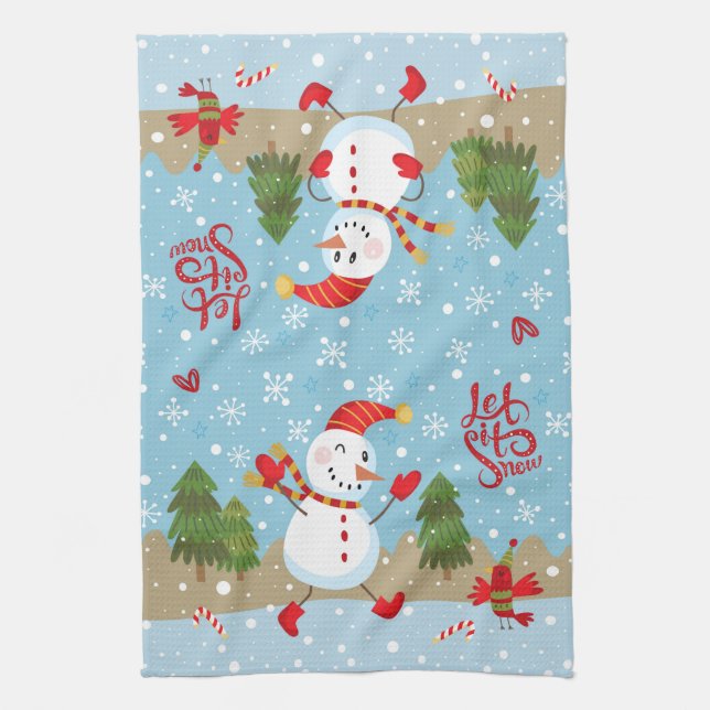 Låt det snöa kökshandduk B (Vertikal)