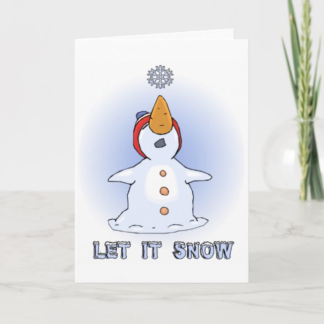 Låt det snöa kortet helgkort (Framsida)