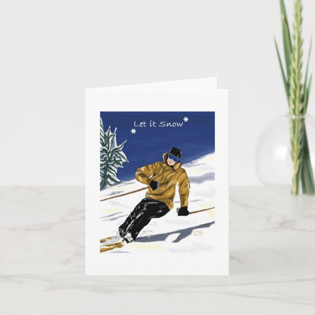 Låt det snöa kortet helgkort (Framsida)