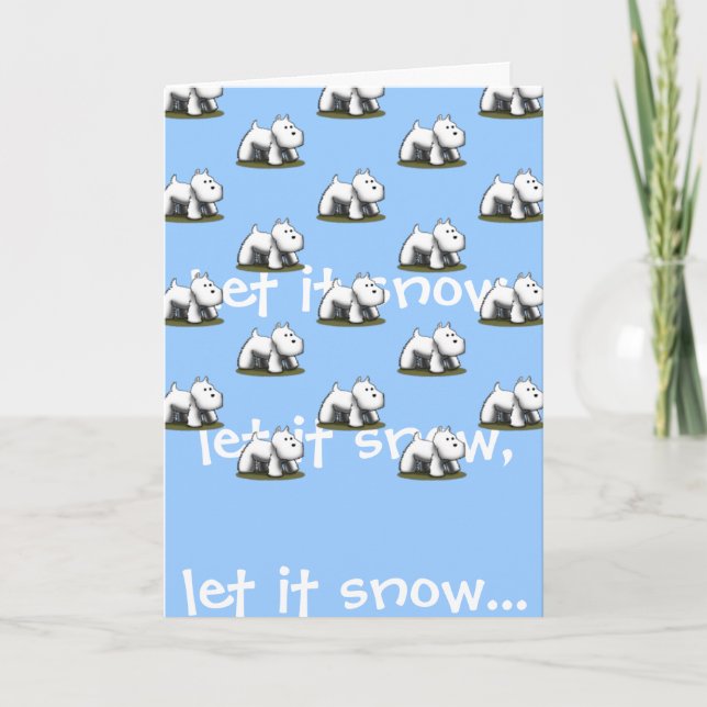 Låt det snöa, låt det snöa… helgkort (Framsida)