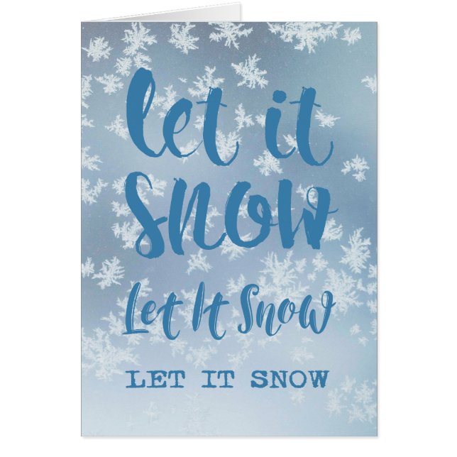 Låt det snöa, Låt det snöa, Låt det snöa! Hälsningskort (Framsidan)