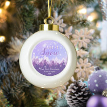 Låt det snöa Lila snöskog God Jul