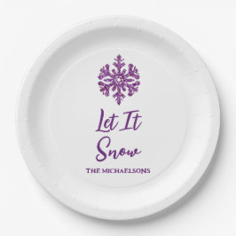 Låt det snöa Lila Snowflake