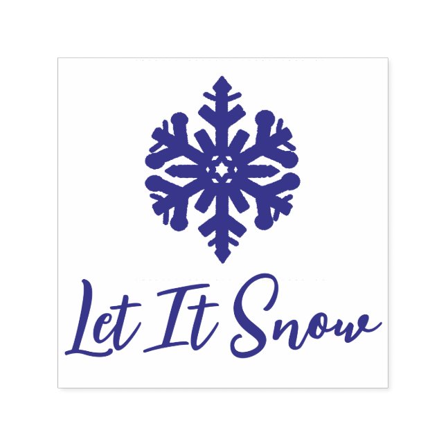 Låt det snöa Lila Snowflake Självfärgande Stämpel (Design)