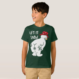 LÅT DET SNÖA lustig snögubbe T Shirt