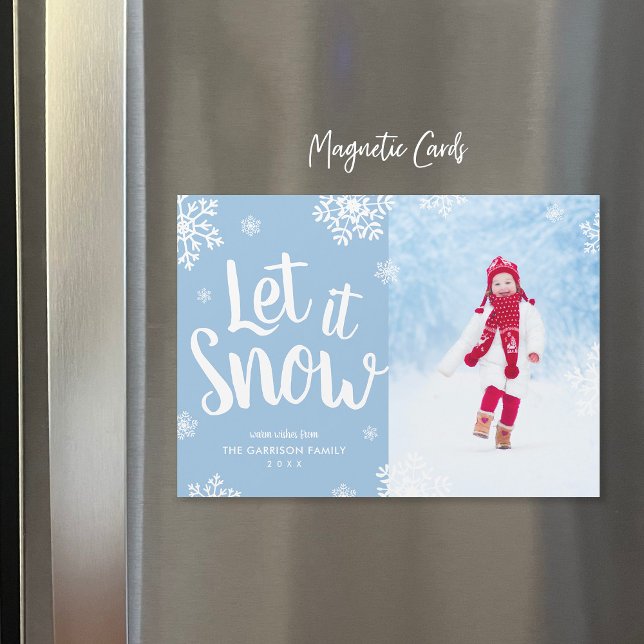 Låt det snöa | Magnetfotokort för Helgdag (Skapare uppladdad)