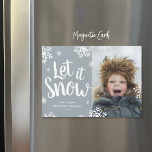 Låt det snöa Magnetfotokort för Helgdag