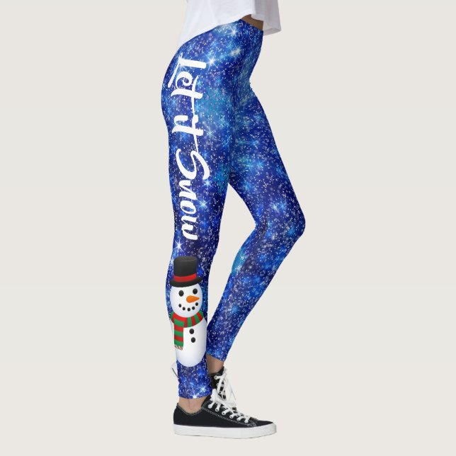 Låt det snöa Man Winter Helgdag Leggings (Höger)