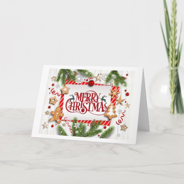 *LÅT DET SNÖA* MED CHRISTMAS ÖNSKEMÅL TILL DIG HOL HELGKORT (Framsida)