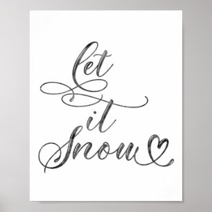 Låt det snöa minsta julklapp poster