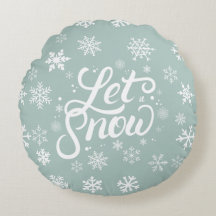 Låt det snöa Mint Grönt White Snöflingor Helgdag