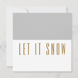 LÅT DET SNÖA Modern Light Grått White Färg Block Julkort