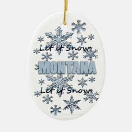 Låt det snöa Montana jul Ornament