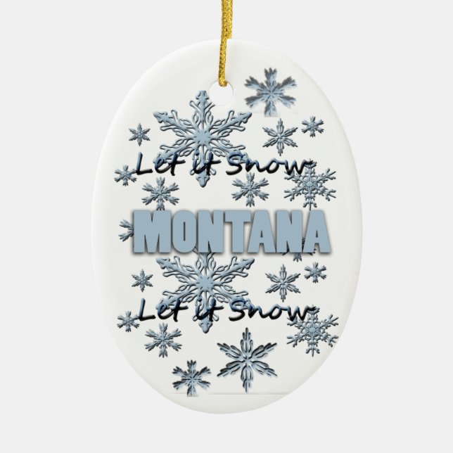 Låt det snöa Montana jul Ornament (Framsidan)