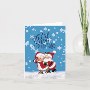 Låt det snöa Mr. & Mrs. Claus Folded julcard Kort