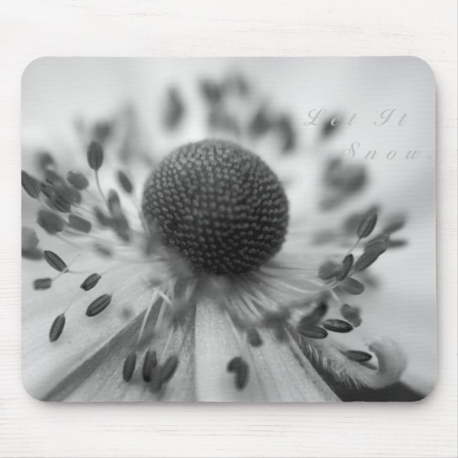 Låt det snöa musen för att vaddera musmatta (Framsidan)