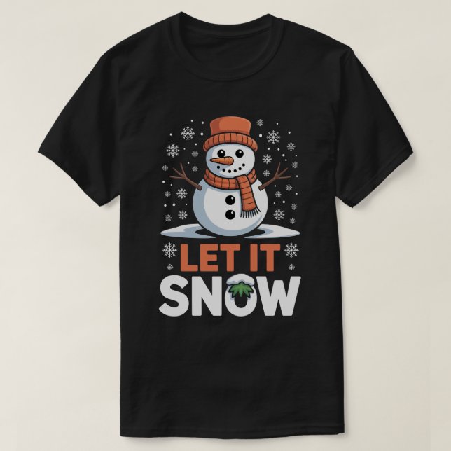 Låt det snöa Mysig Snemann Tröja (Design framsida)