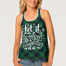 Låt det snöa något annat Tanktop för Grönt Play