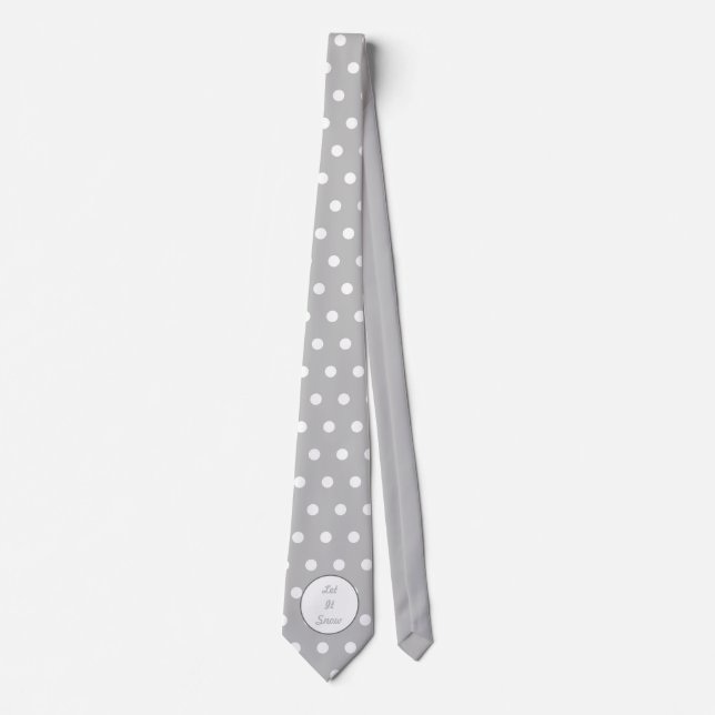 Låt det snöa Neck Tie (Grått & White) Slips (Framsida)
